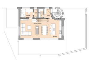 Tloris hiše - varianta 1