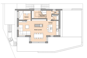 Tloris hiše - varianta 2